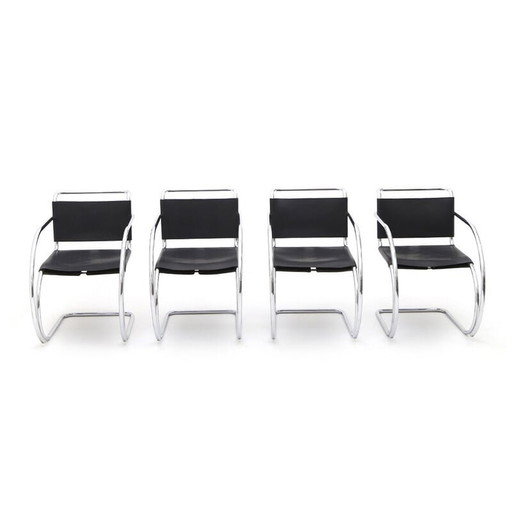 Satz von 4 Stühlen "mr" von Ludwig Mies van der Rohe für Knoll, 1980er Jahre