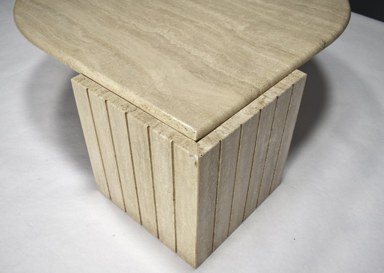 Image 1 of Roche Bobois Couchtisch aus Travertin - Frankreich, ca. 70er Jahre Design