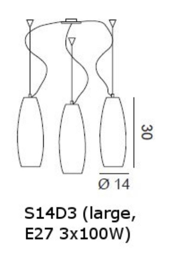 Image 1 of De Majo Peroni Glas-Hängelampe