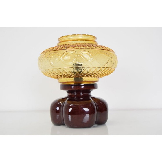 Image 1 of Vintage Tischlampe aus Keramik und Glas, Tschechoslowakei 1960