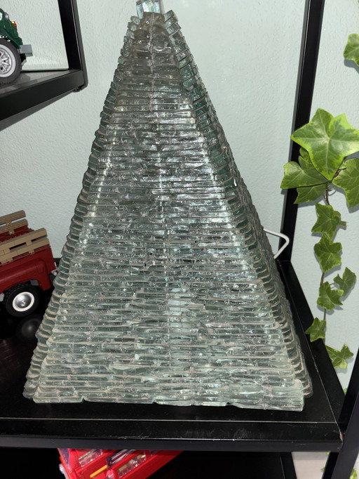 Handgefertigte Pyramide Lampe Glas