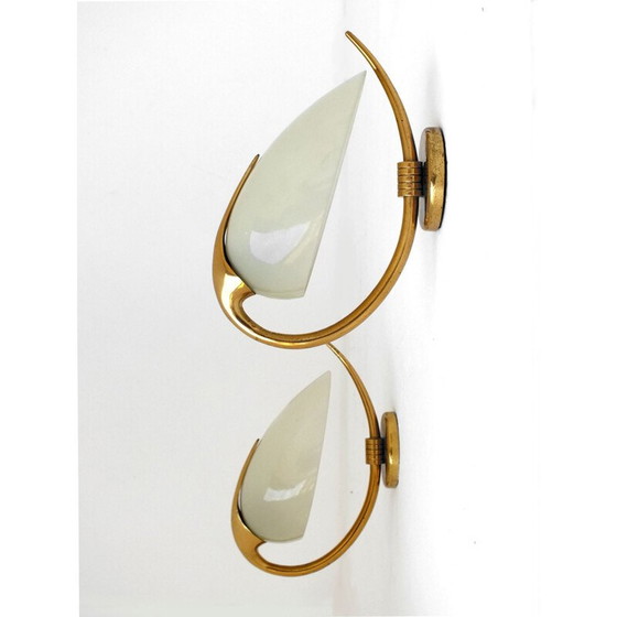 Image 1 of Paar Wandlampen Oscar Torlasco Lumi Italien 1950