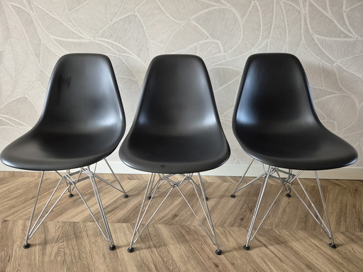 3x Vitra DSR Stühle von Charles & Ray Eames Stuhl