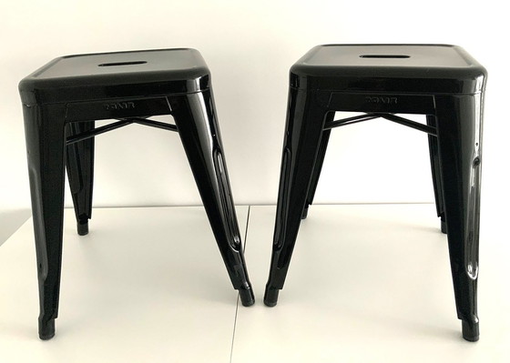 Image 1 of 2x Tolix Hocker - Schwarz