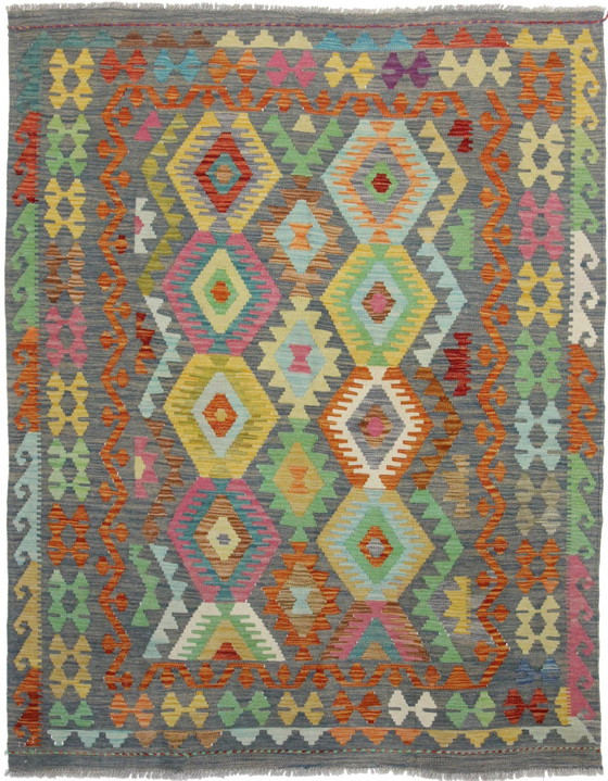 Image 1 of Original Old Style Kelim Afghan 194 X 152 Cm Top Zustand