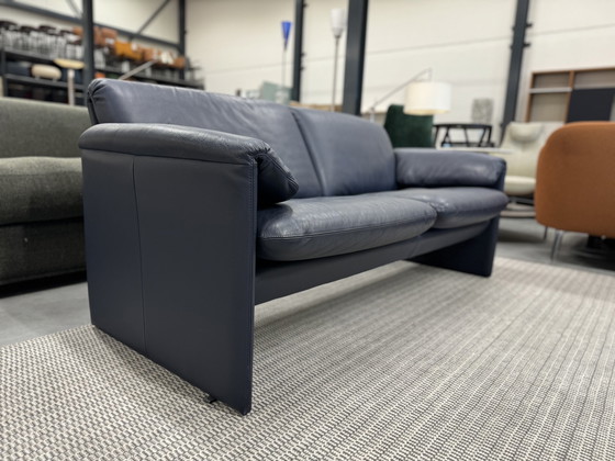 Image 1 of Leolux Bora Bora 2,5-Sitzer Sofa Blaues Leder