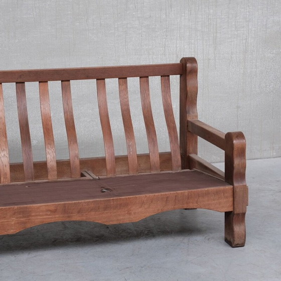 Image 1 of Brutalistisches Eichenholz-Wohnzimmer-Set aus der Mitte des Jahrhunderts, Holland 1970er