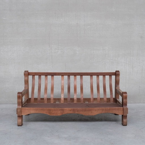 Brutalistisches Eichenholz-Wohnzimmer-Set aus der Mitte des Jahrhunderts, Holland 1970er