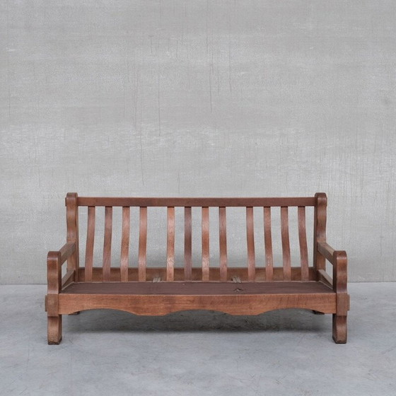 Image 1 of Brutalistisches Eichenholz-Wohnzimmer-Set aus der Mitte des Jahrhunderts, Holland 1970er