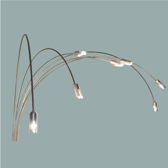 Image 1 of Italienische 7-armige Bogen-Stehlampe, 1970er Jahre