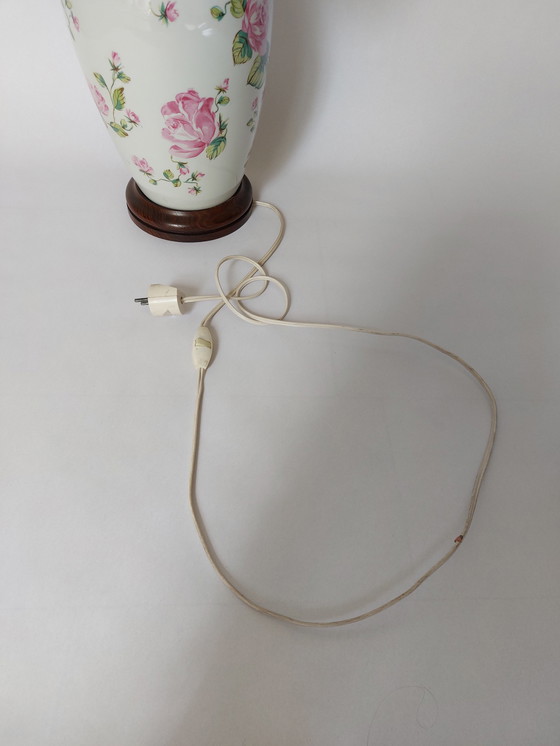 Image 1 of Vistra Alegra epoque Porzellan Blumen Tischlampe