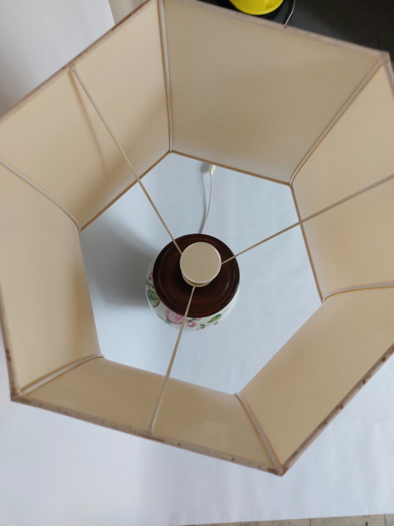 Image 1 of Vistra Alegra epoque Porzellan Blumen Tischlampe