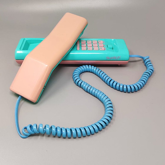 Image 1 of Vintage Swatch Twin Phone „1. Modell“. Memphis -Stil