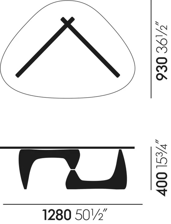 Image 1 of Vitra Noguchi Couchtisch Nussbaumholz