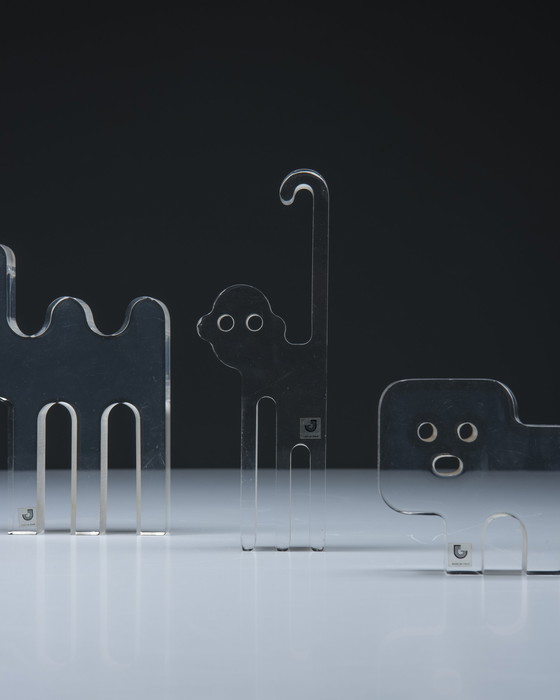 Image 1 of 4x iGuzzini Animal aus Lucite