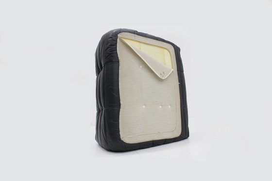 Image 1 of Originales Vintage Ligne Roset Togo 2-Sitzer-Sofa aus schwarzem Leder, 1990