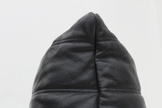 Image 1 of Originales Vintage Ligne Roset Togo 2-Sitzer-Sofa aus schwarzem Leder, 1990