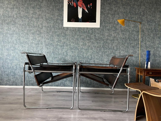Image 1 of 2x Bononia/Gavina Wassily B3 Stühle von Marcel Breuer