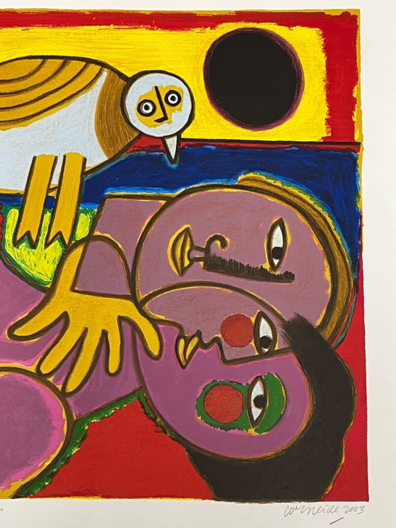 Image 1 of Guillaume Corneille (1922-2010) Große Lithografie Les Amoureux EA 2003