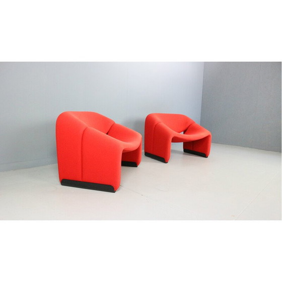 Image 1 of Paar alte F598 Stoffstühle von Pierre Paulin für Artifort, Niederlande 1972