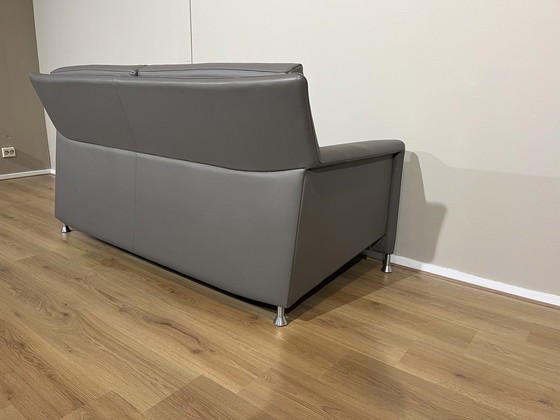 Image 1 of Neu Leolux Paian 2-Sitzer Sofa Grau Leder Design Hugo De Ruiter