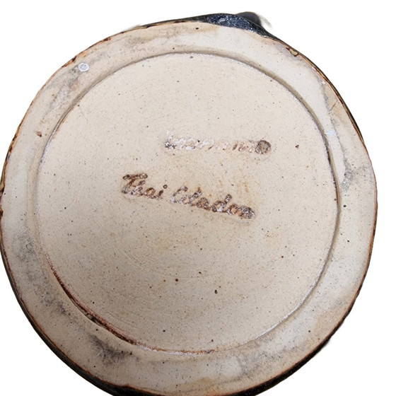 Image 1 of Vintage Thai Celadon Becher Elefant 60er Jahre