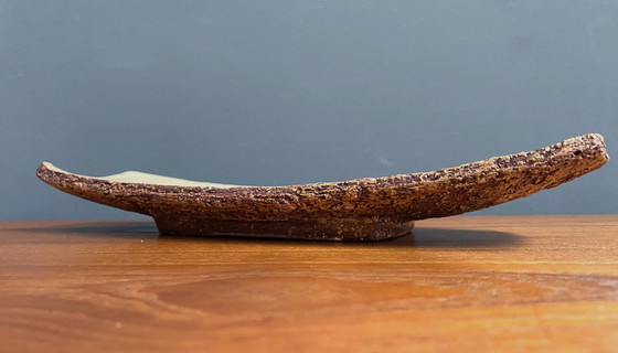 Image 1 of Keramisches Tablett mit Blattdekor von Jan Van Erp 1960S