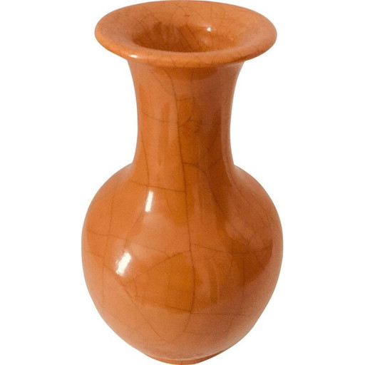 Vase aus glasierter Keramik von Pol Chambost