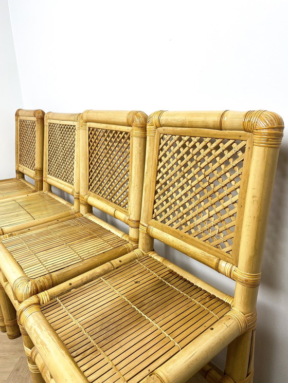 Image 1 of Bambus Essecke mit Esstisch und vier Stühlen