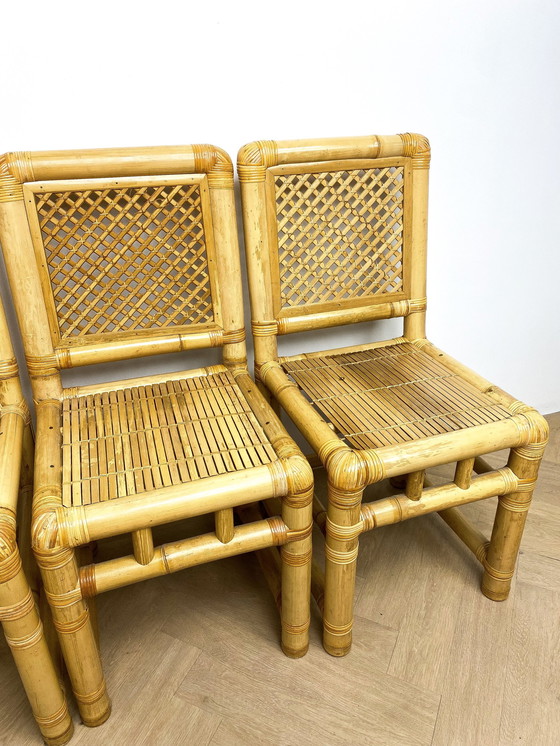 Image 1 of Bambus Essecke mit Esstisch und vier Stühlen