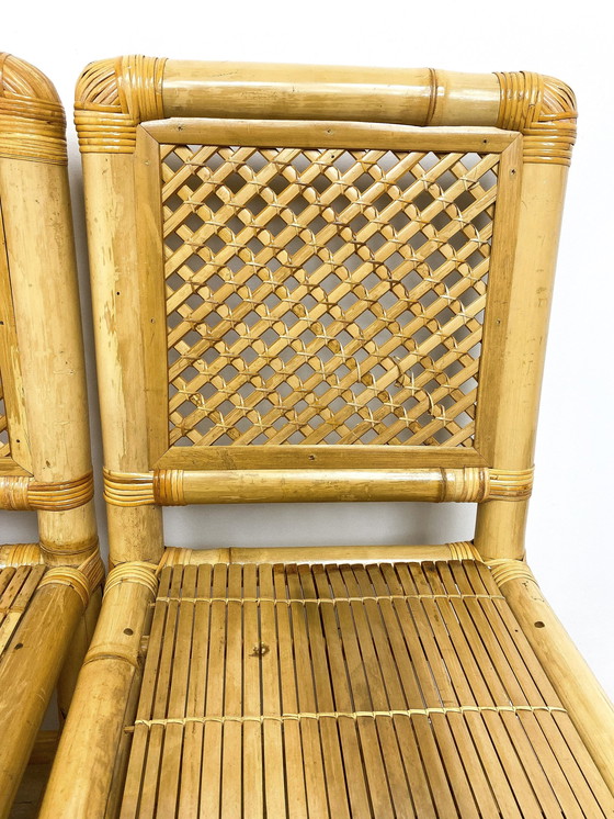 Image 1 of Bambus Essecke mit Esstisch und vier Stühlen