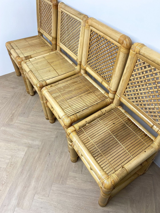 Image 1 of Bambus Essecke mit Esstisch und vier Stühlen