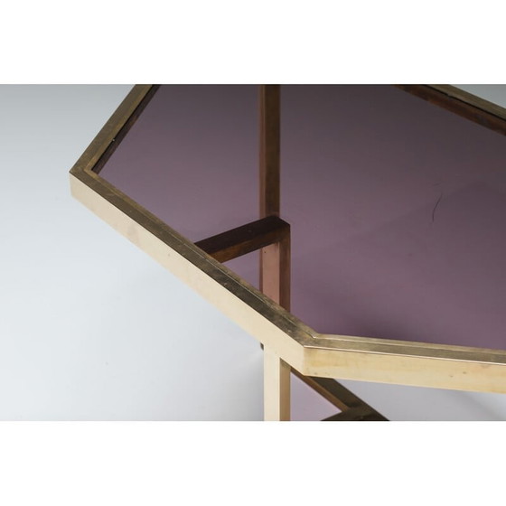 Image 1 of Ein Paar Konsolentische aus Glas und Messing von Maison Jansen, 1970er Jahre