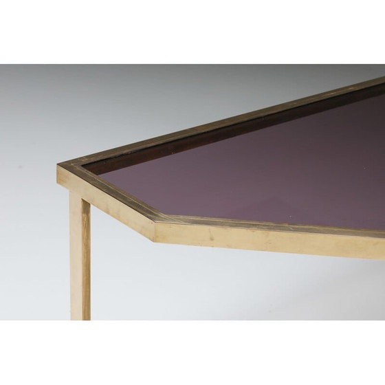 Image 1 of Ein Paar Konsolentische aus Glas und Messing von Maison Jansen, 1970er Jahre