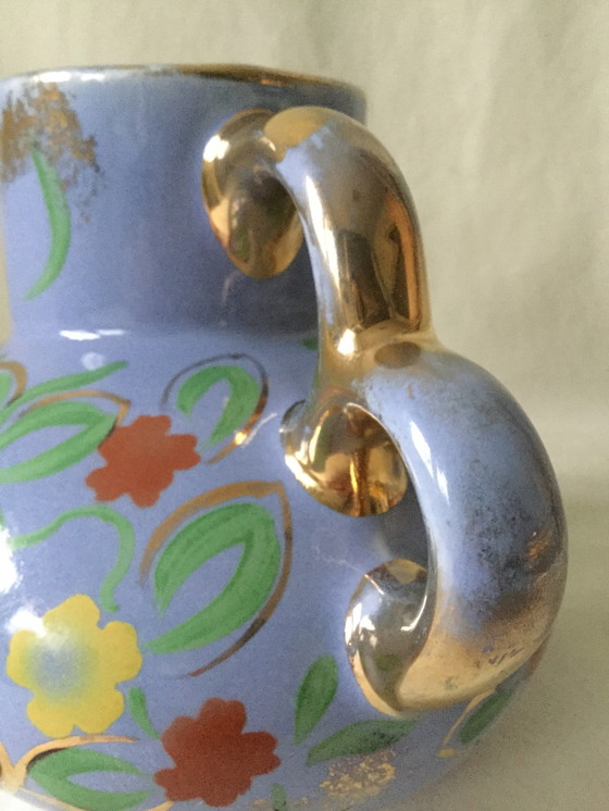 Image 1 of Art Deco Ohrvase mit vergoldeten Details