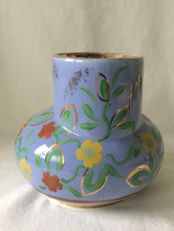 Image 1 of Art Deco Ohrvase mit vergoldeten Details