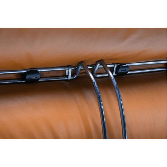 Image 1 of Vintage-Sofa "Soriana" aus cognacfarbenem Leder von Afra und Tobia Scarpa für Cassina, 1970