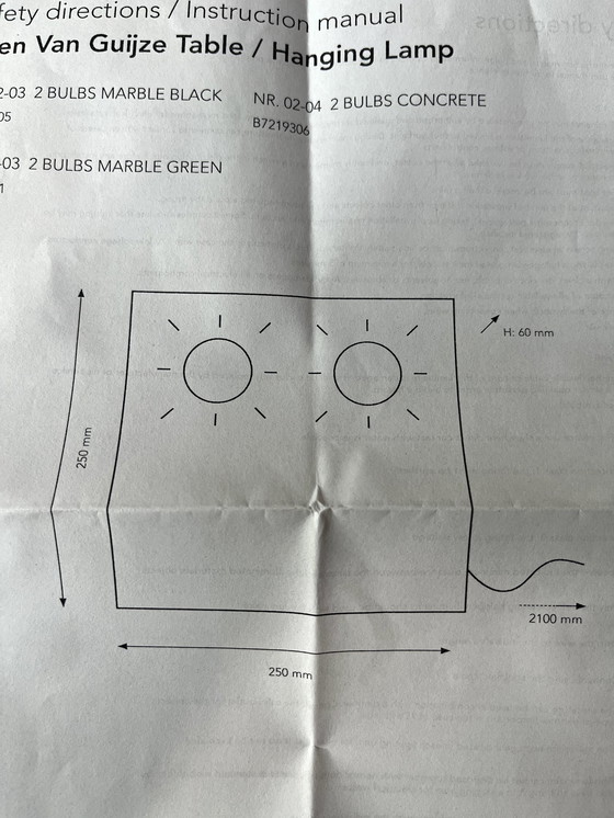 Image 1 of 1 X Design Lampe Koen Van Guijse Von Serax (Tisch Auf Hängend