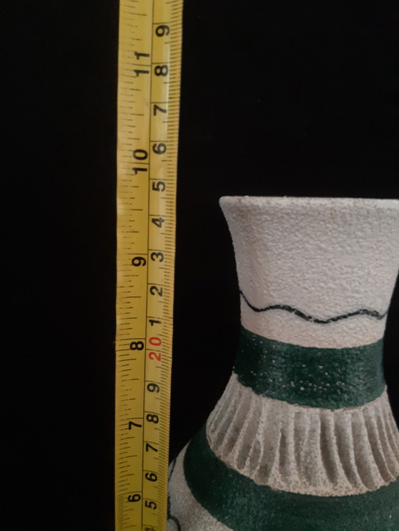 Image 1 of Italienische Sgraffito-Vase, verziert mit Fantasie-Meerestieren, Fratelli Fanciullacci, Design-Verdacht Aldo Londi