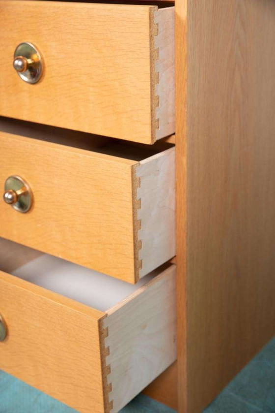 Image 1 of Minimalistische blonde skandinavische Kommode Eiche, Midmod Kommode