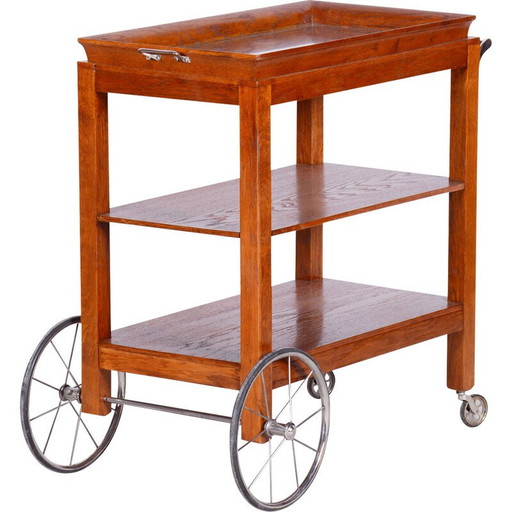 Art-Déco-Wagen aus Nussbaumholz, Frankreich 1920-1929