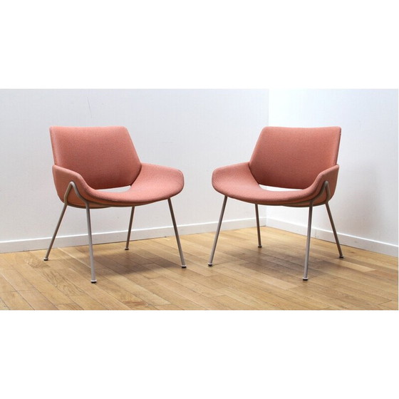 Image 1 of Monk Vintage-Sessel aus gebeiztem Metall und Stoff für Prostoria