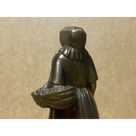 Image 1 of Vintage-Skulptur La Bourguignonne in Bronze von Albert David, 1940-1950