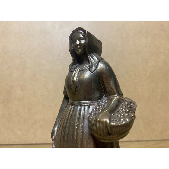 Image 1 of Vintage-Skulptur La Bourguignonne in Bronze von Albert David, 1940-1950