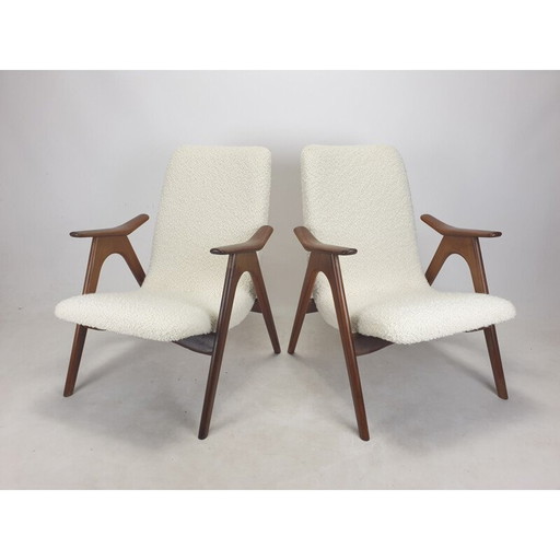 Paar Vintage-Sessel aus Teakholz von Louis van Teeffelen für Wébé, Niederlande 1960