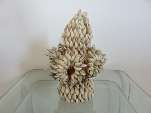 Vase aus Muscheln, Südpazifik, Hawaii, Polynesien, 1970