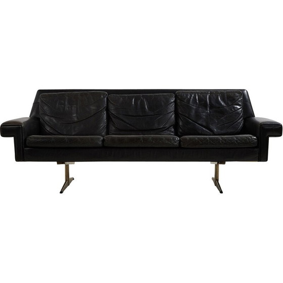 Image 1 of Dreisitziges Ledersofa, 1970er Jahre