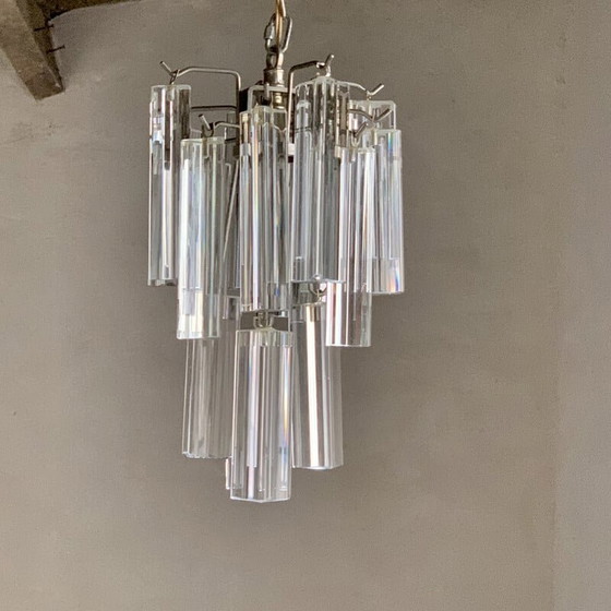 Image 1 of Italienischer Vintage-Kronleuchter aus Kristall von Venini