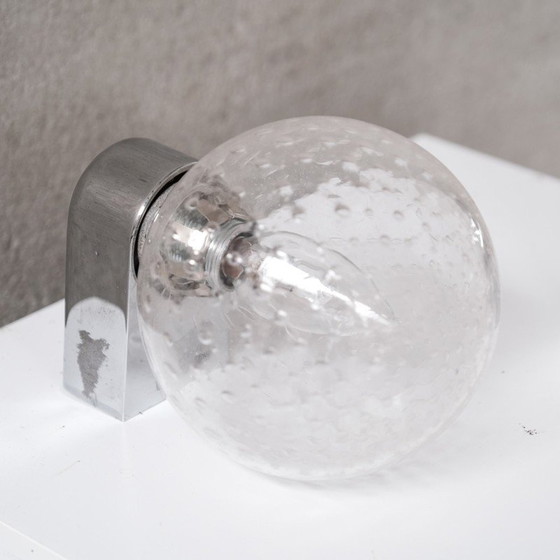 Image 1 of Paar alte Glaswandlampen, Italien 1980