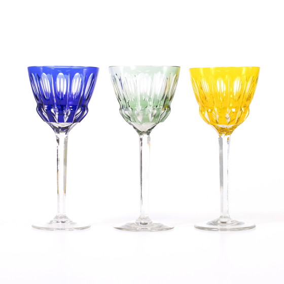 Image 1 of 6 Vintage Kristallgläser Mehrere Farben Deutschland